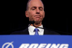 In this Monday, April 29, 2019, file photo, Boeing Chief Executive Dennis Muilenburg speaks during a news conference after the company's annual shareholders meeting in Chicago.
