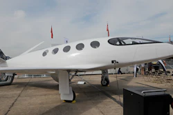 Eviation's Alice electric aircraft displayed at the Paris Air Show, Tuesday, June 18, 2019.