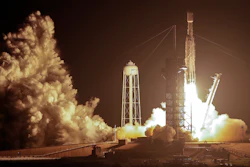 A SpaceX Falcon heavy rocket lifts off from pad 39A at the Kennedy Space Center in Cape Canaveral, Fla., early Tuesday, June 25, 2019.