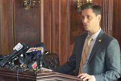 Republican state Sen. Chris Kapenga talks to reporters during a news conference, Wednesday, June 26, 2019, in Madison, Wis.