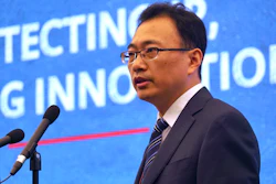 Huawei Head of Intellectual Property Jason Ding speaks at a press conference at the company's headquarters in Shenzhen, Thursday, June 27, 2019.