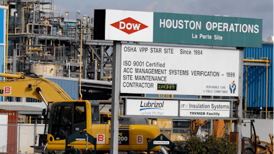 This Dec. 10, 2015, file photo, shows a Dow Chemical plant in La Porte, Texas. A final federal report has found that a series of failures, including flawed equipment and inadequate safeguards, helped cause a 2014 poisonous gas leak that killed four workers at the Houston-area chemical plant. The U.S. Chemical Safety Board said Tuesday, June 25, 2019, various safety management system deficiencies contributed to the severity of the incident.