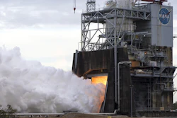 RS-25 engine hot fire test at Stennis Space Center near Bay St. Louis, Miss., Feb. 1, 2019.