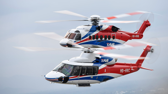 S-76D and S-92 operated by Thailand Air Services in Southern Thailand.