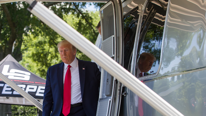 President Donald Trump during a Made in America showcase on the South Lawn of the White House, Monday, July 15, 2019.