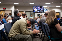 Craig Wakefield, an employee at Belle Ayr for 10.5 years, during a public meeting regarding the closures of two Blackjewel mines at the Campbell County Courthouse in Gillette, Wyo., Tuesday, July 2, 2019.