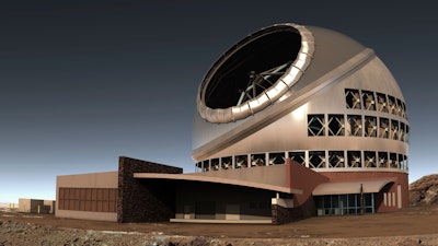 Undated file illustration of the proposed giant telescope on Mauna Kea on Hawaii's Big Island.