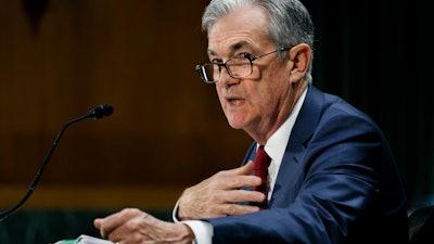 Federal Reserve Chair Jerome Powell presents the monetary policy report to the Senate Banking Committee, July 11, 2019, on Capitol Hill.