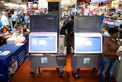 In this Thursday, June 13, 2019, photo, ExpressVote XL voting machines are displayed during a demonstration at the Reading Terminal Market in Philadelphia.
