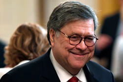 In this April 1, 2019, file photo, Attorney General William Barr attends the 2019 Prison Reform Summit and First Step Act Celebration in the East Room of the White House.