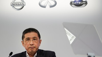 Nissan CEO Hiroto Saikawa during a news conference Thursday, July 25, 2019, in Yokohama.