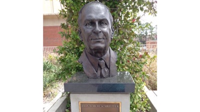 Statue of John Robert Schrieffer on Florida State University's Nobel Laureate Walk, Tallahassee, Fla.