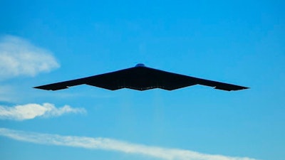 A B-2 Spirit arrives at Northrop Grumman’s Palmdale Aircraft Center of Excellence where the aircraft undergoes a complete “wingtip-to-wingtip” overhaul.