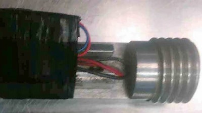 This undated photo provided by the Transportation Security Administration shows a device that had the makings of what appeared to be a pipe bomb that was discovered by TSA officers in a checked bag at Philadelphia International Airport on Wednesday, July 10, resulting in the evacuation of personnel from the checked baggage room.