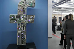 Media and guests tour Facebook offices in Cambridge, Mass., Jan. 9, 2019.