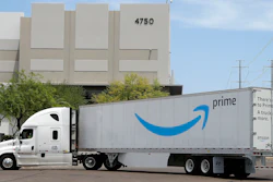 This Wednesday, July 17, 2019 photo shows an Amazon shipping truck at a fulfillment center in Phoenix. Amazon.com Inc. reports financial earnings on Thursday, July 25.