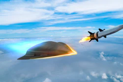 An artist rendering of a hypersonic weapon.