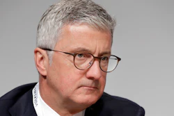 In this Thursday, May 3, 2018 file photo, Rupert Stadler, then CEO of Audi AG, attends the shareholders' meeting of the Volkswagen stock company in Berlin, Germany. German prosecutors announced Wednesday July 31, 2019, that they have charged Rupert Stadler and three other individuals with fraud in connection with sales of diesel cars with software that enabled cheating on emissions tests.