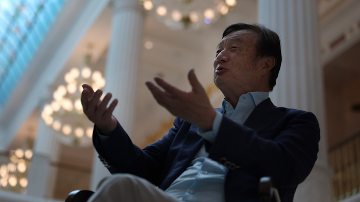 Huawei's founder Ren Zhengfei, speaks during an interview at the Huawei campus in Shenzhen in Southern China's Guangdong province on Tuesday, Aug. 20, 2019. Ren said he expects no relief from U.S. export curbs due to the political climate in Washington but expresses confidence the company will thrive with its own technology.