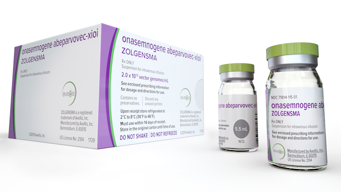 This photo provided by Novartis shows their gene therapy medicine Zolgensma. U.S. regulators want to know why Novartis didn't disclose a problem with testing data until after they approved the Swiss drugmaker’s $2.125 million gene therapy. On Tuesday, Aug. 6, 2019, the Food and Drug Administration said the questionable data involves testing of the therapy, Zologensma, on animals, not on patients.