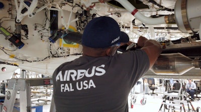 Airbus A220 final assembly line in Mobile, Ala.