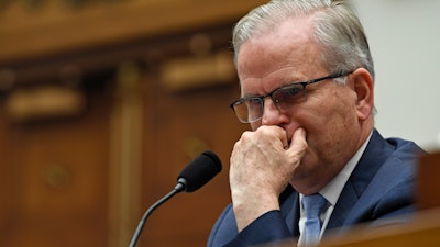 In this May 15, 2019, file photo, Daniel Elwell, acting administrator of the Federal Aviation Administration, testifies during a House Transportation Committee hearing on Capitol Hill.