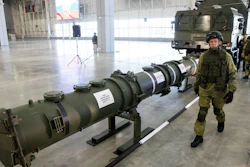 This Wednesday, Jan. 23, 2019, file photo shows the 9M729 land-based cruise missile outside Moscow.