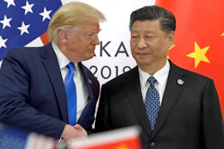 In this June 29, 2019, file photo, U.S. President Donald Trump shakes hands with Chinese President Xi Jinping at the G-20 summit in Osaka, Japan.