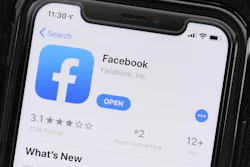 In this July 30, 2019, file photo, the Facebook app is displayed on Apple's App Store.