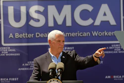 Vice President Mike Pence speaks at Elite Well Services in Artesia, N.M., Wednesday, Aug. 21, 2019.