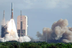 A United Launch Alliance Delta IV rocket lifts off from space launch complex 37 at the Cape Canaveral Air Force Station with the second Global Positioning System III payload, Thursday, Aug. 22, 2019, in Cape Canaveral, Fla.