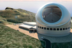 Artist of a proposed observatory on the Observatorio del Roque de Los Muchachos in La Palma, Spain.