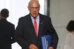 Organization for Economic Co-operation and Development Secretary General Jose Angel Gurria arrives in Biarritz, France, Aug. 25, 2019.