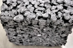 A permeable concrete specimen.