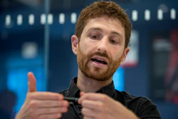 Tristan Harris, former design ethicist at Google and co-founder of the Center for Humane Technology, speaks to The Associated Press during a round-table discussion on Tuesday, July 30, 2019, in New York. Harris says he's concerned about people's addiction to technology, thanks to tools that major technology companies employ to persuade people to spend more time on their services.