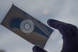 An example of a patterned metal made using the new technique.