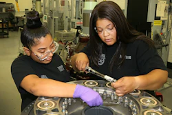 Over eight weeks, Vanessa Maldonado worked alongside mentor Mia Bridgeforth and other technical experts to earn pre-apprenticeship hours toward Aircraft Manufacturing certification as part of the Teamsters/Sikorsky Career Pathways program.