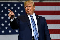 President Donald Trump arrives to speaks Tuesday, Aug. 13, 2019, during a visit to Shell's soon-to-be completed Pennsylvania Petrochemicals Complex in Monaca, Pa.