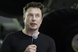 In this Sept. 17, 2018, file photo, Elon Musk speaks in Hawthorne, Calif.