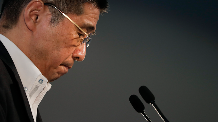 Nissan CEO Hiroto Saikawa during a news conference in Yokohama, July 25, 2019.