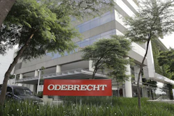 This April 12, 2018, file photo shows the Odebrecht headquarters in Sao Paulo.