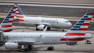 American Airlines planes at Phoenix Sky Harbor International Airport, July 17, 2019.