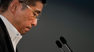 Nissan CEO Hiroto Saikawa during a news conference in Yokohama, July 25, 2019.