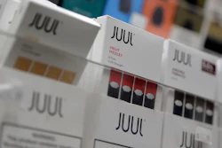 In this Dec. 20, 2018, file photo, Juul products are displayed at a smoke shop in New York.