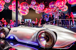 The Mercedes concept car 'EQ Silver Arrow' at the IAA Auto Show in Frankfurt, Germany, Monday, Sept. 9, 2019.