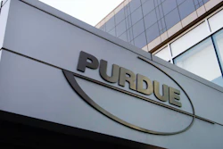 This May 8, 2007, file photo shows the Purdue Pharma logo at its offices in Stamford, Conn.