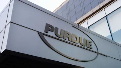 This May 8, 2007, file photo shows the Purdue Pharma logo at its offices in Stamford, Conn.