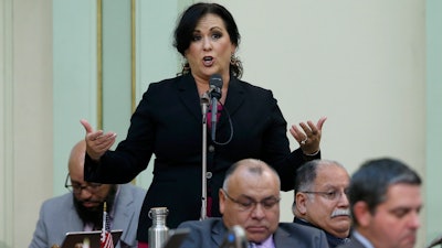 Assemblywoman Lorena Gonzalez, D-San Diego, during the Assembly session in Sacramento, Calif., Sept. 11, 2019.