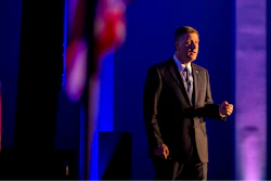 Georgia Ports Authority Executive Director Griff Lynch speaks during the Savannah State of the Port event, Thursday, Sept. 12, 2019, in Savannah, Ga.