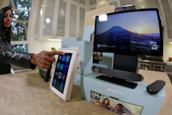 In this photo taken Tuesday, Sept. 17, 2019, new Facebook Portal products are displayed during an event in San Francisco.